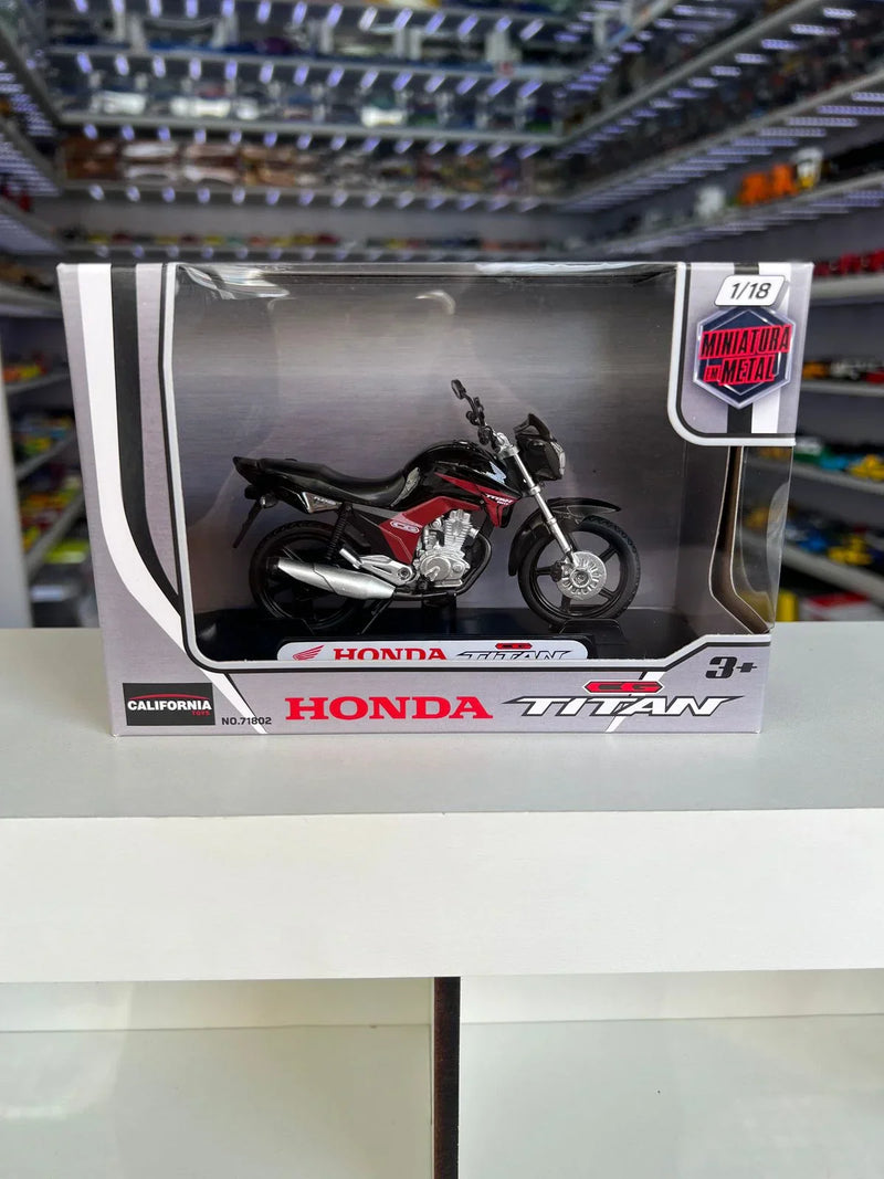 Moto Honda CG Titan 150 (2014) - Preto - 1:18 - California Toys