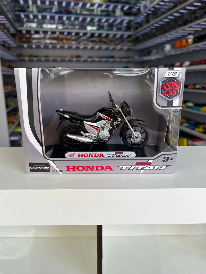 Moto Honda CG Titan 160 (2016) - Preto - 1:18 - California Toys