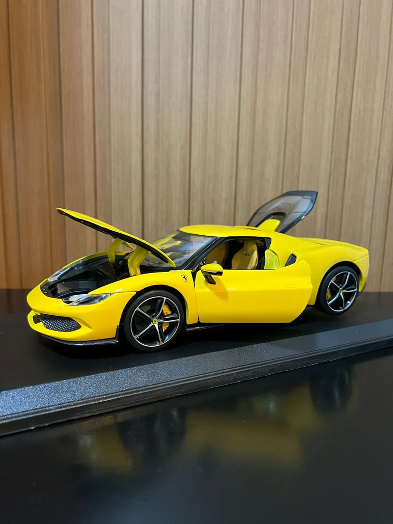 Ferrari 296 GTB 1:18 Bburago Amarelo